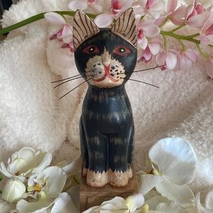 Solid Wood Cat Door stop